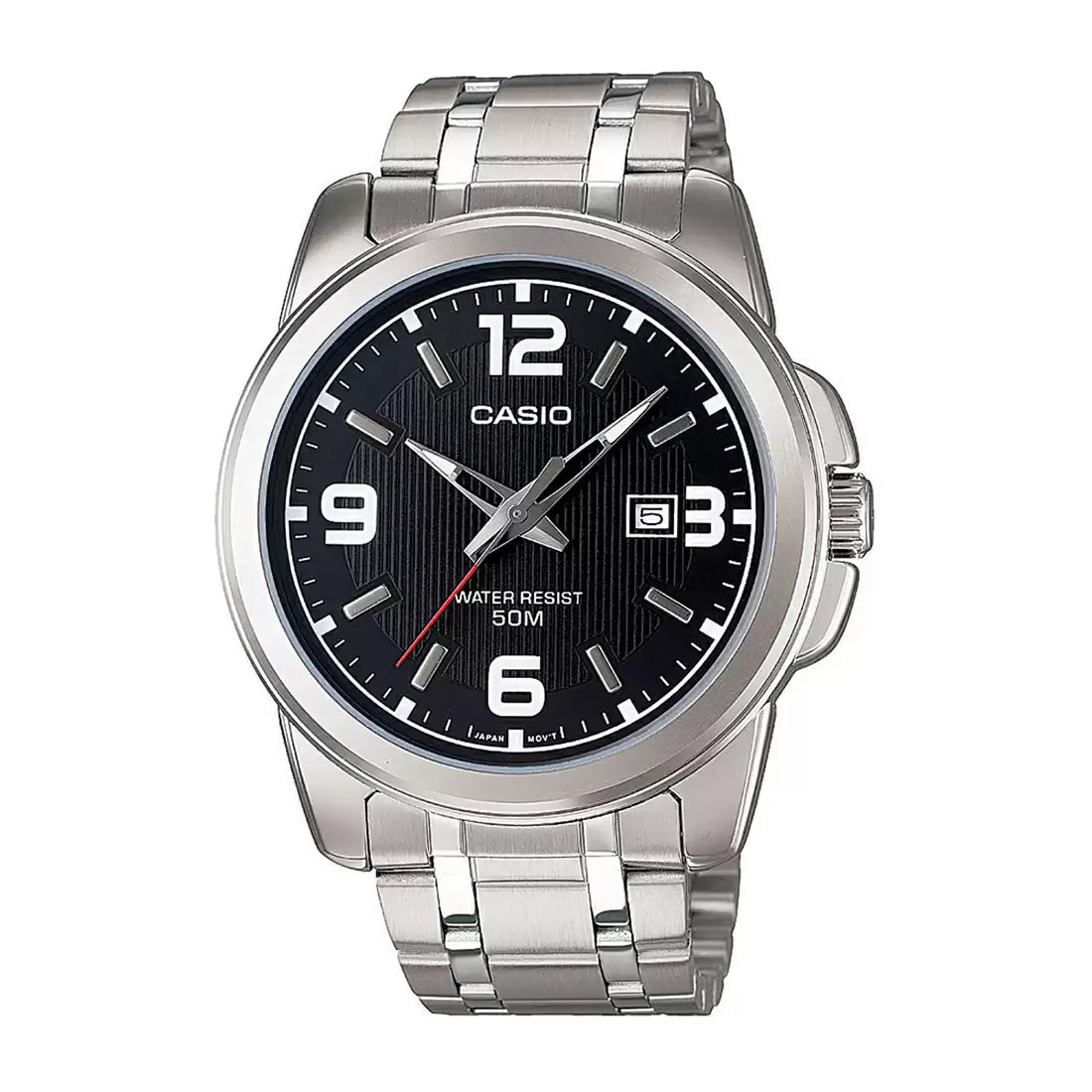 Casio Enticer MTP-1314D-1AVDF Date Silver Chain Men’s Watch