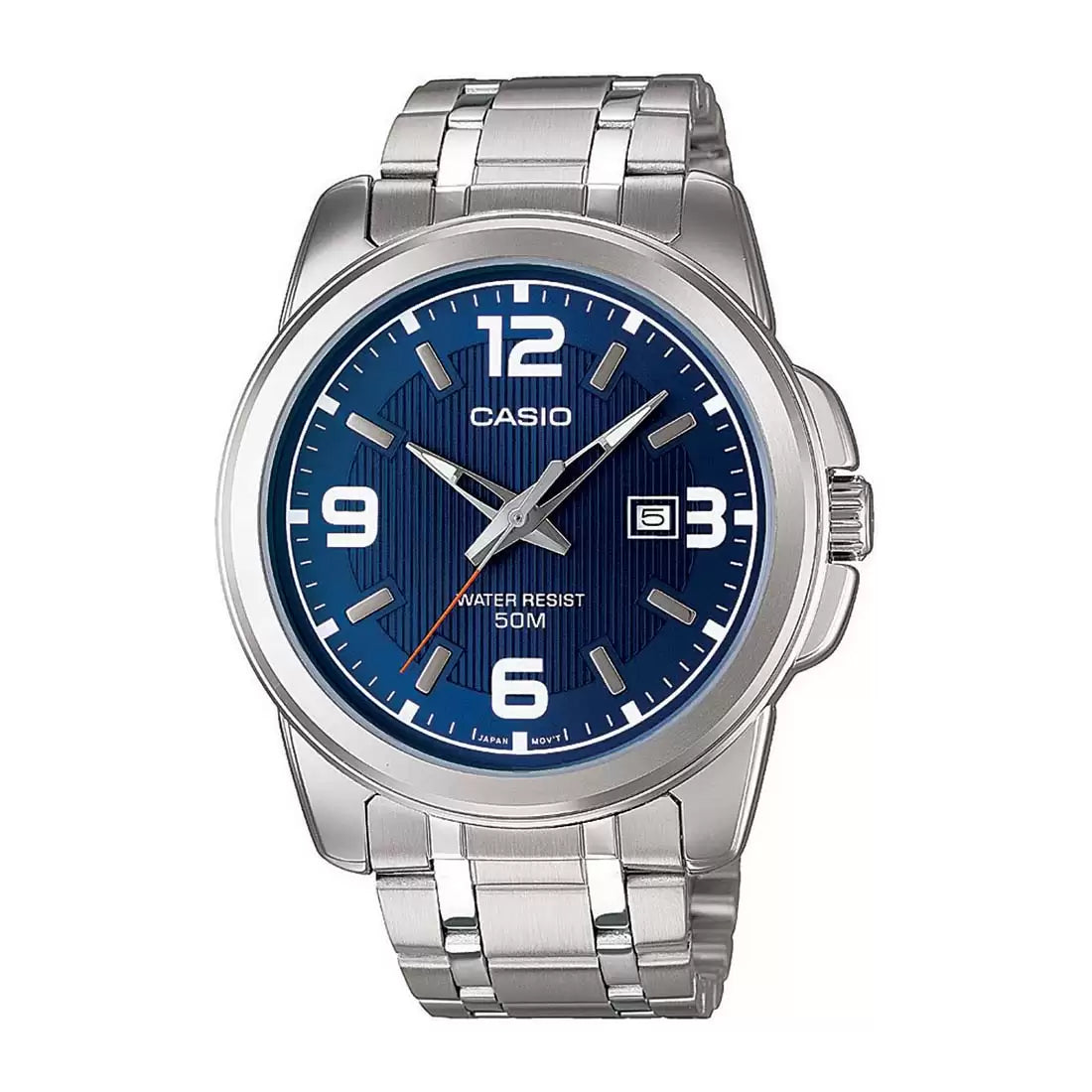 Casio Enticer MTP-1314D-2AVDF Date Silver Chain Men’s Watch