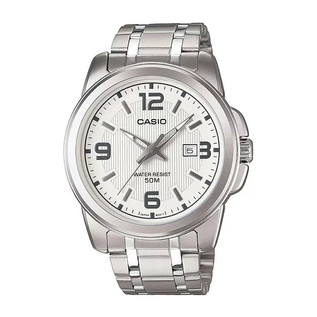 Casio Enticer MTP-1314D-7AVDF Date Silver Chain Men’s Watch
