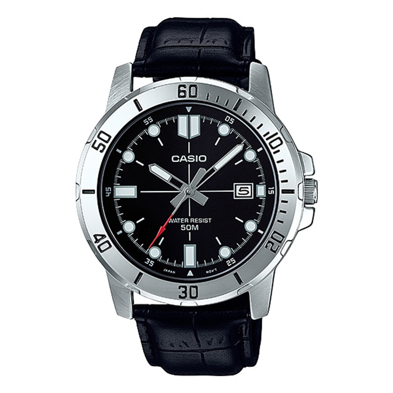 Casio Enticer MTP-VD01L-1EVUDF Date Silver Belt Men’s Watch