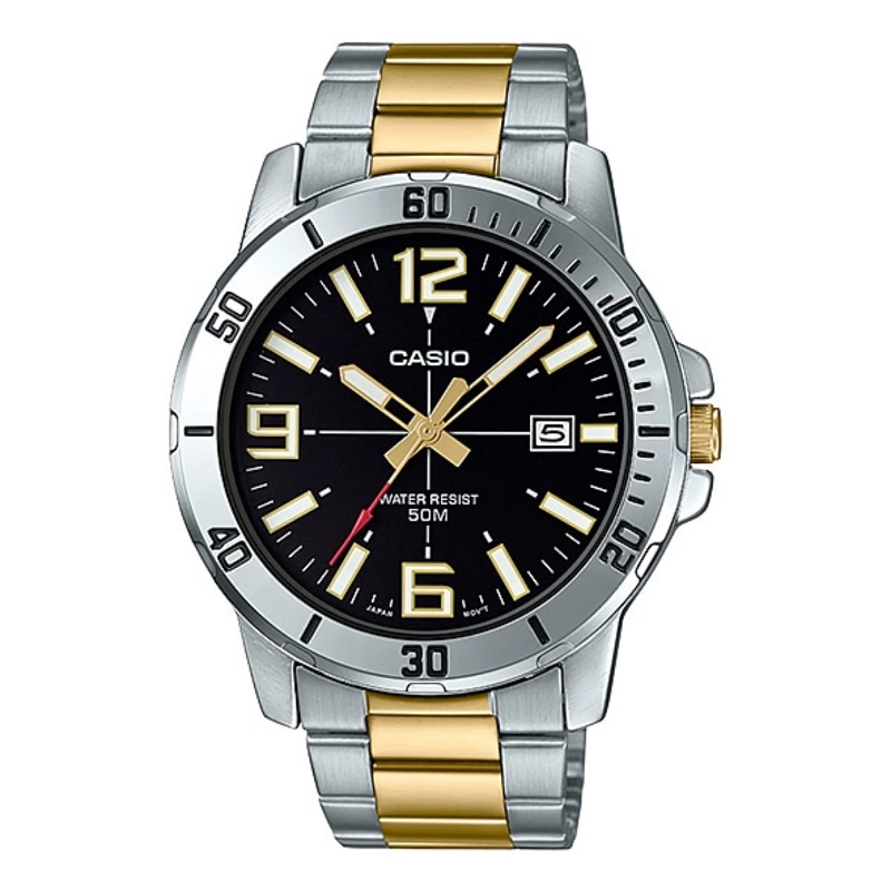 Casio Enticer MTP-VD01SG-1BVUDF Date Silver Chain Men’s Watch