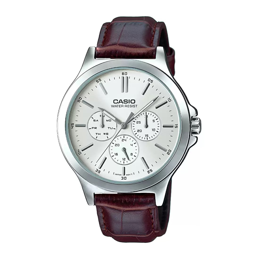 Casio Enticer Multifunction Brown Belt Watch MTP-V300L-7AUDF