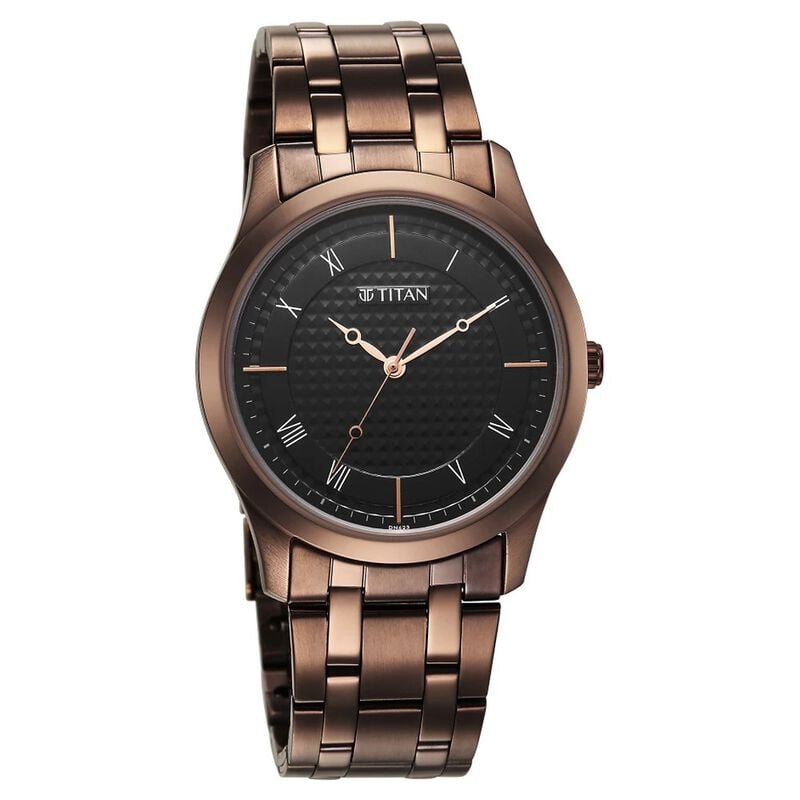Titan 1823QM01 Karishma Black Dial Watch for Men