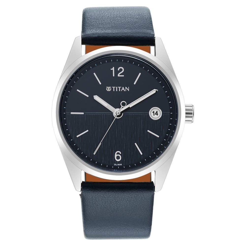 Titan NR1729SL06 Neo Blue Dial Analog with Date Watch for Men