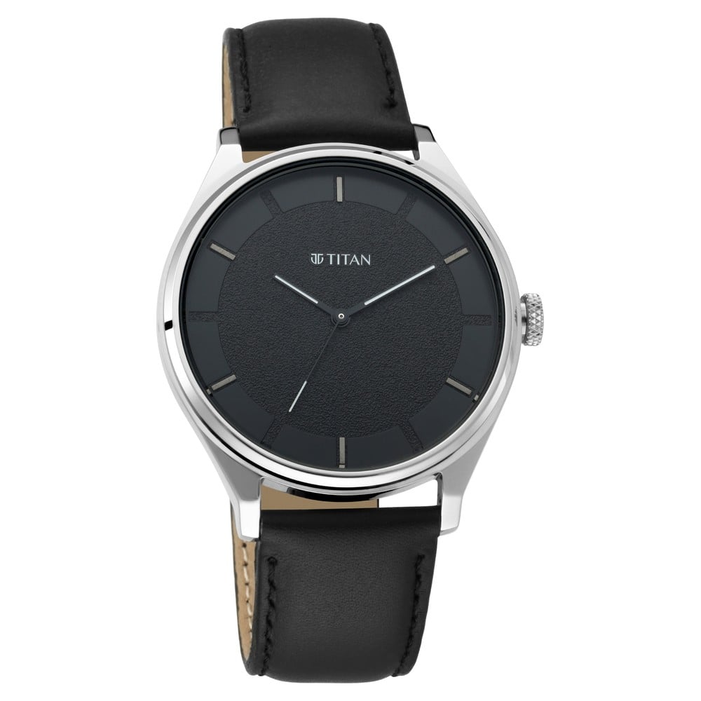 Titan NR1802SL11 Men’s Minimalist Zen Watch: Sleek Leather Strap