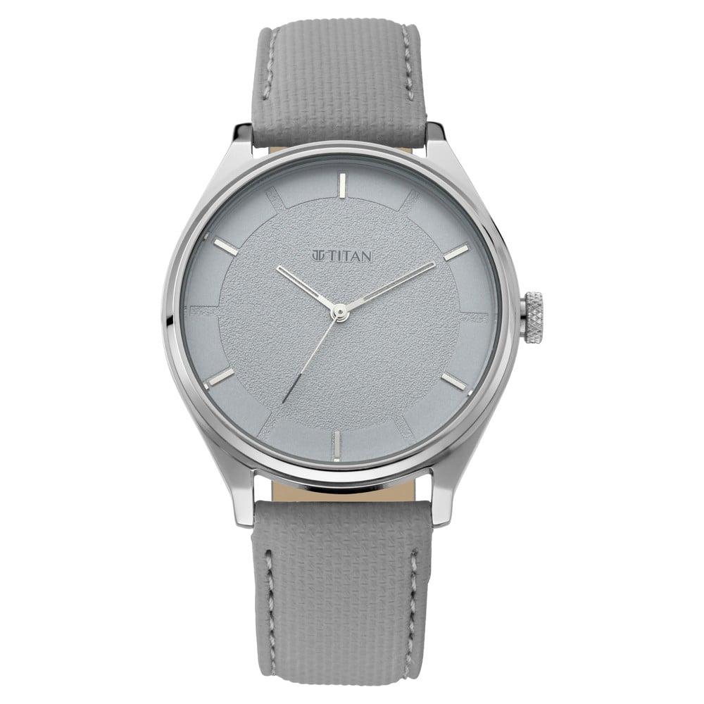 Titan NR1802SL12 Men’s Classic Watch: Gradient Dial Leather Strap
