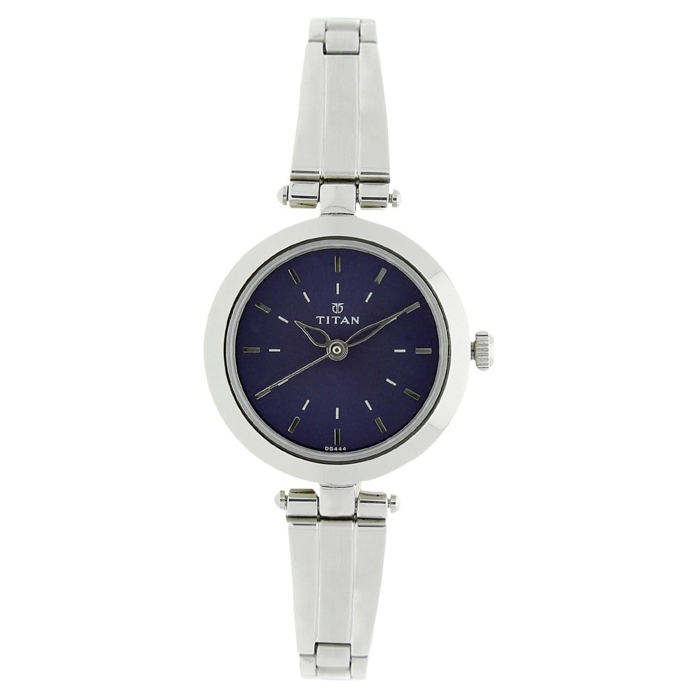 Titan NR2574SM01 Karishma Blue Dial Analog Stainless Steel Strap Watch for Women