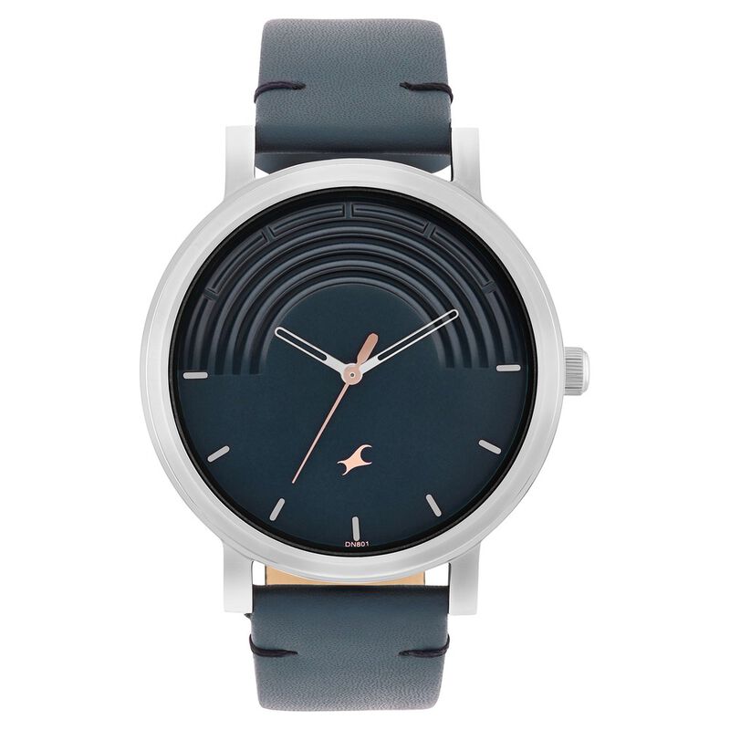 Fastrack 3299SL01 Crush Quartz Analog Black Dial Leather Strap Watch for Guys